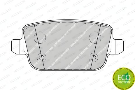 Гальмівних колодок комплект, дискове гальмо FERODO (FDB1932) LAND ROVER