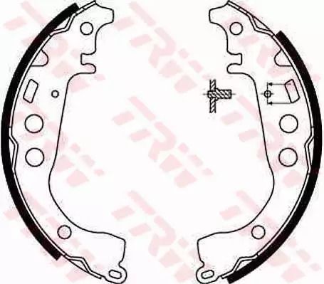 Комплект гальмівних колодок GEELY GC2, TOYOTA YARIS, TRW (GS8673) Комплект гальмівних колодок GEELY GC2, TOYOTA YARIS, TRW (GS8673)