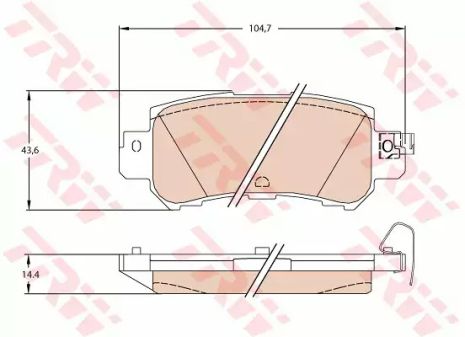 Набір гальмівних майданчиків, диск Brake Mazda CX-3, TRW (GDB3539)