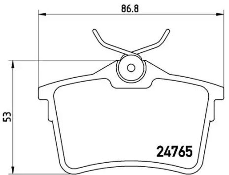 Набір гальмівних майданчиків, Disk Brake Peugeot 308, Citroyn Berlingo, Brembo (P61084)