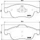 Комплект тормозных колодок, дисковый тормоз DACIA DUSTER, RENAULT MEGANE, BREMBO (P68050)