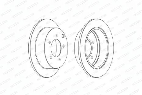 Гальмівний диск для MITSUBISHI LANCER, FERODO (DDF1986C)