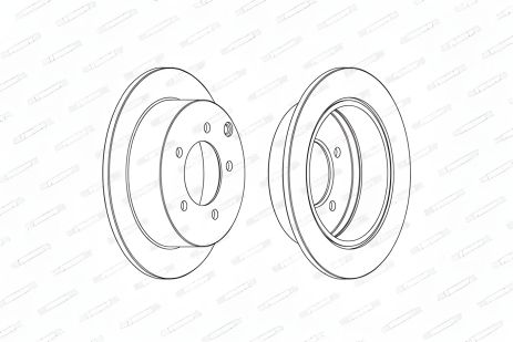 Гальмівний диск для MITSUBISHI LANCER, FERODO (DDF1986C)