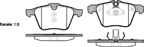 Комплект гальмівних колодок для FORD MONDEO, VOLVO XC70, JAGUAR XJ, WOKING (Модель P1317300)