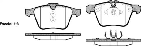 Комплект тормозных колодок FORD MONDEO, VOLVO XC70, JAGUAR XJ, WOKING (P1317300)