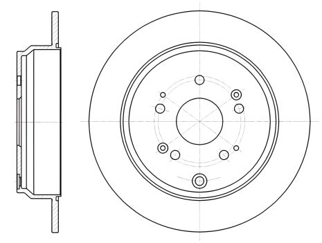 Тормозной диск для ACURA RDX, HONDA CR-V, REMSA (6117400) Тормозной диск для ACURA RDX, HONDA CR-V, REMSA (6117400)