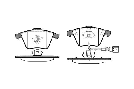 Комплект дискових гальмівних колодок для SKODA SUPERB, SEAT LEON, REMSA (096432) Комплект дискових гальмівних колодок для SKODA SUPERB, SEAT LEON, REMSA (096432)