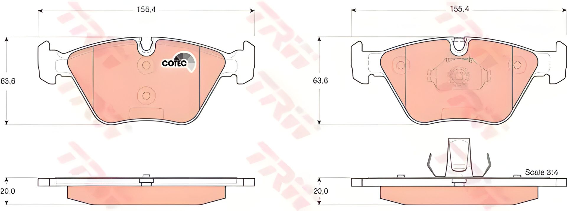Передние тормозные колодки для MG MG, BMW X3, TRW (GDB1531) Передние тормозные колодки для MG MG, BMW X3, TRW (GDB1531)