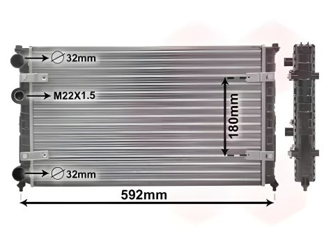 Охолодження двигуна радіатор VW CADDY, SEAT AROSA, Van Wezel (49002023) Охолодження двигуна радіатор VW CADDY, SEAT AROSA, Van Wezel (49002023)