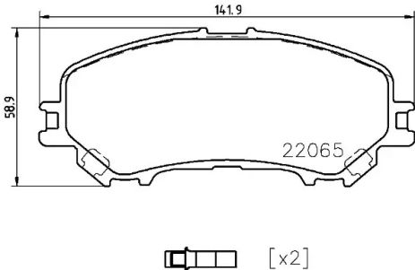 Комплект гальмівних колодок, дискове гальмо RENAULT KOLEOS, NISSAN X-TRAIL, BREMBO (P56099)