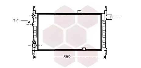 Двигательный радиатор OPEL KADETT, Van Wezel (37002063)