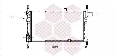 Радіатор охолодження двигуна OPEL KADETT, Van Wezel (37002063)