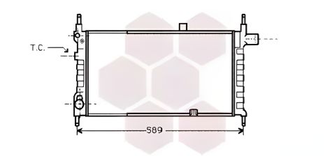 Двигательный радиатор OPEL KADETT, Van Wezel (37002063)