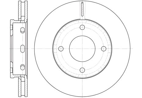 Диск HAIMA гальмівний (FAW), MITSUBISHI COLT, REMSA (668010)