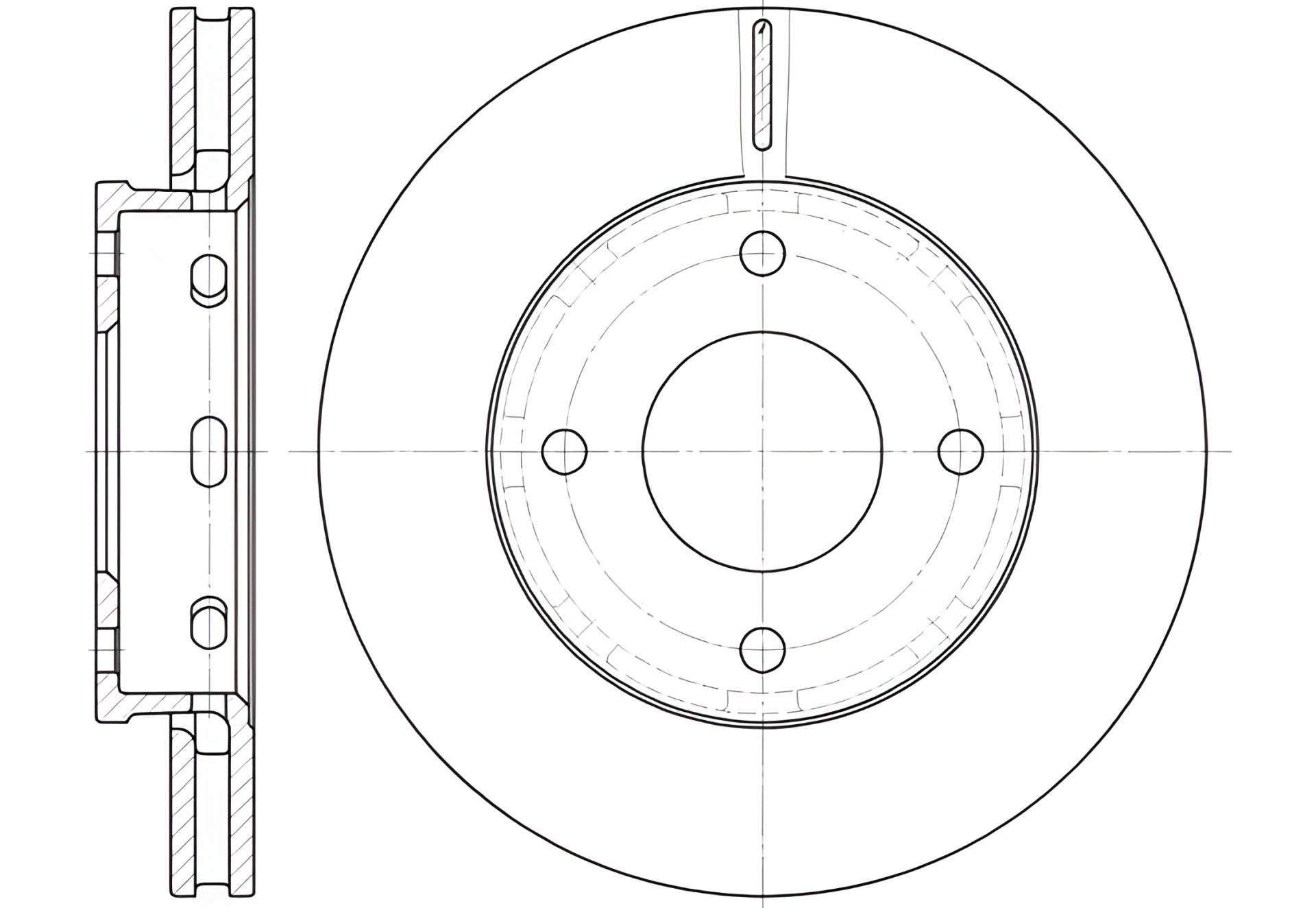 Тормозной диск для HAIMA (FAW), MITSUBISHI COLT, REMSA (668010) Тормозной диск для HAIMA (FAW), MITSUBISHI COLT, REMSA (668010)