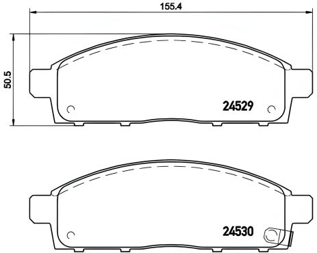Комплект тормозных колодок, дисковый тормоз FIAT FULLBACK, MITSUBISHI L 200, BREMBO (P54038)