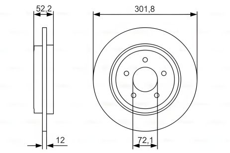 Тормозной диск FORD USA, BOSCH (0986479A53) Тормозной диск FORD USA, BOSCH (0986479A53)