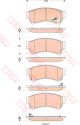Дисковые тормозные колодки комплект MAZDA 6, TRW (GDB3501)