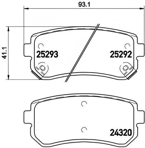 Комплект гальмівних колодок, дискове гальмо HYUNDAI TUCSON, KIA SPORTAGE, BREMBO (P30051) Комплект гальмівних колодок, дискове гальмо HYUNDAI TUCSON, KIA SPORTAGE, BREMBO (P30051)