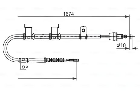 Трос ручного тормоза HYUNDAI ELANTRA, BOSCH (1987482714) Трос ручного тормоза HYUNDAI ELANTRA, BOSCH (1987482714)