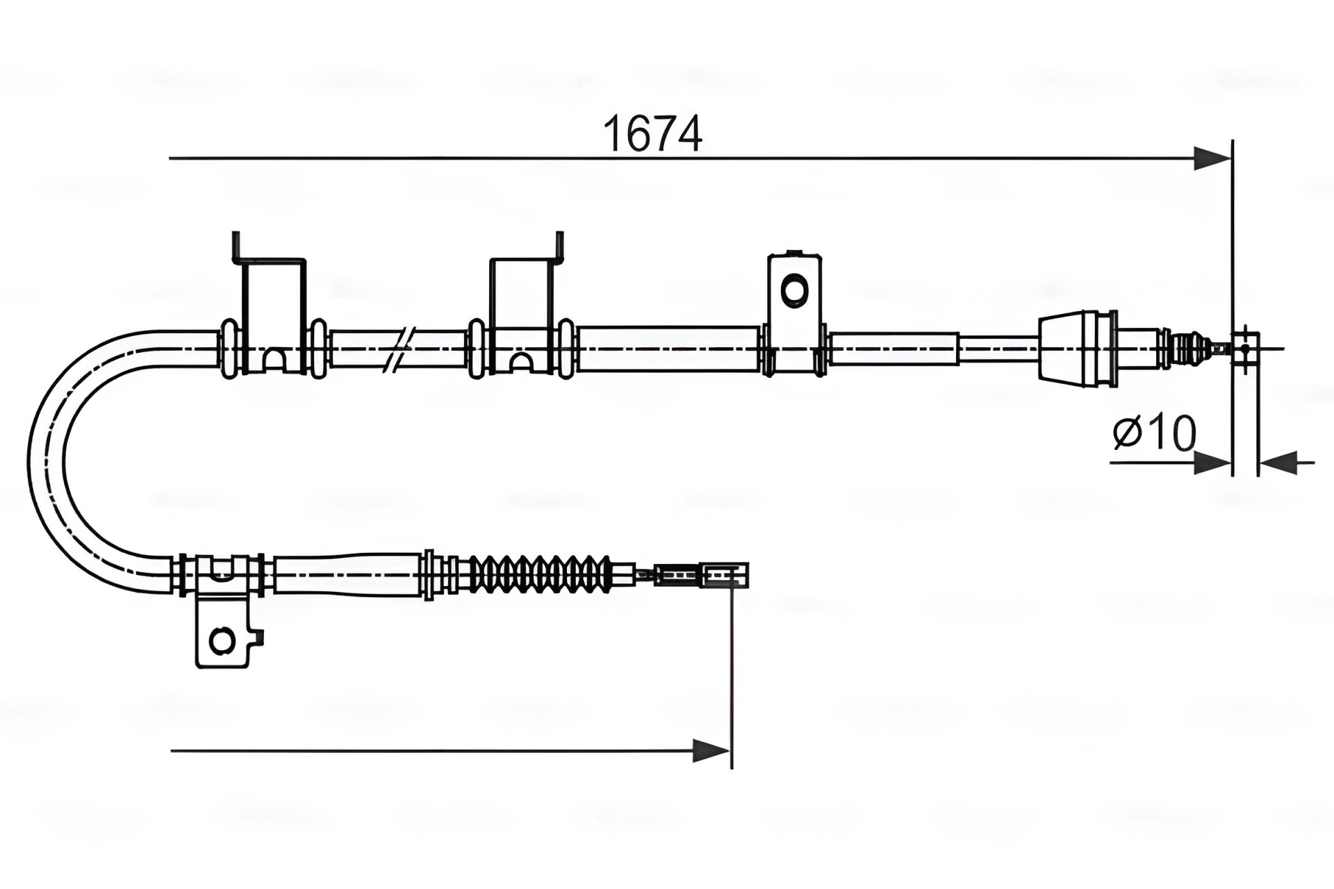 Трос ручного тормоза HYUNDAI ELANTRA, BOSCH (1987482714) Трос ручного тормоза HYUNDAI ELANTRA, BOSCH (1987482714)