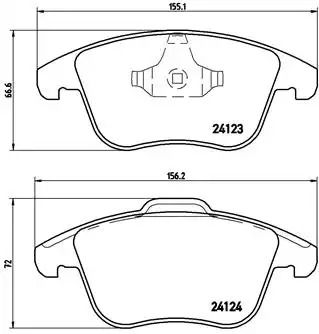 Комплект гальмівних колодок, дискове гальмо FORD AUSTRALIA, LAND ROVER, BREMBO (P24076)