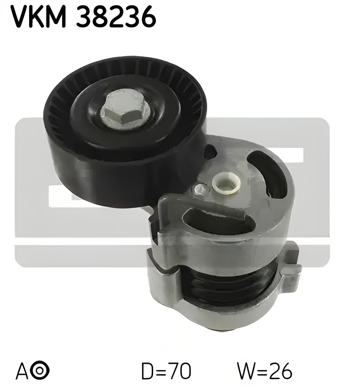 Ролик натяжний поліклінового ременя BMW 1, SKF (VKM38236) Ролик натяжний поліклінового ременя BMW 1, SKF (VKM38236)