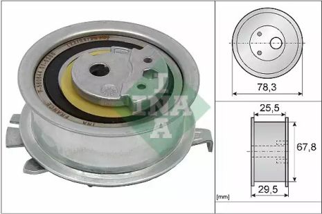 Розтягнутий ролик The Timing Belt Skoda Rapid, Seat Alhambra, INA (531082510)