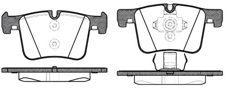 Комплект колодок гальмівних, дискове гальмо BMW 2, REMSA (145700)