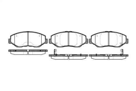 Гальмівні колодки, Honda Civic, REMSA (089900) Дискове гальмо