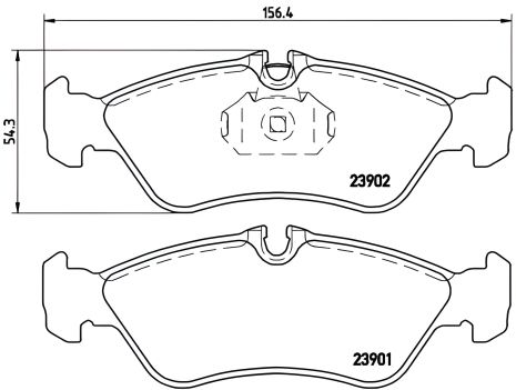 Комплект дисковых тормозных колодок PUCH G-MODELL, VW LT, BREMBO (P50082)