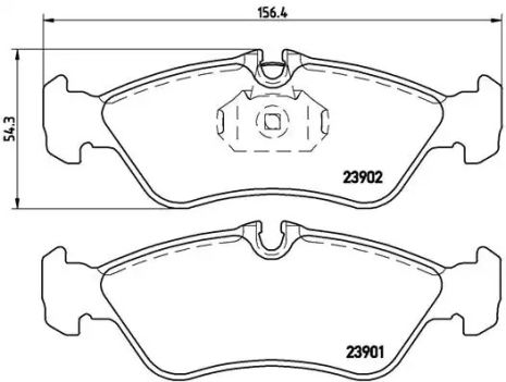 Комплект тормозных колодок, дисковый тормоз PUCH G-MODELL, VW LT, BREMBO (P50082)