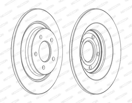 Диск гальмівний MAZDA 5, FERODO (DDF1547C)