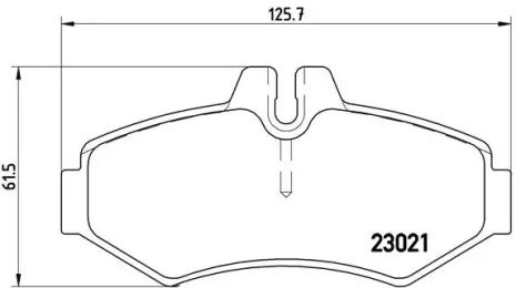 Комплект гальмівних колодок, дискове гальмо PUCH G-MODELL, VW LT, BREMBO (P50020)