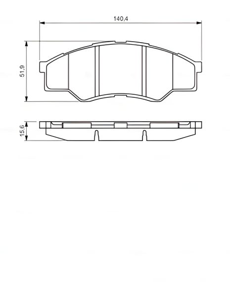 Дискове гальмо комплект колодок TOYOTA HILUX, BOSCH (0986494425), надійний