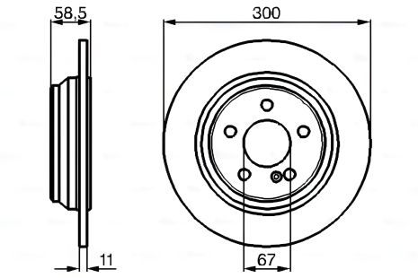Тормозной диск Mercedes-Benz S-Class, BOSCH (0986478472)