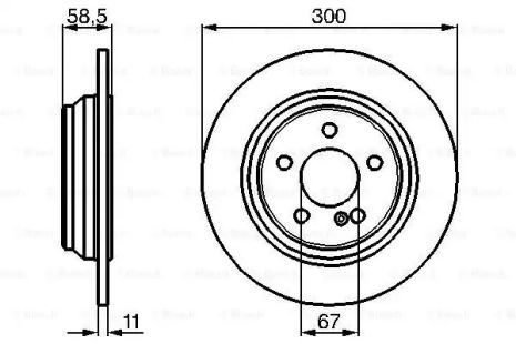 Диск тормозной MERCEDES-BENZ S-CLASS, BOSCH (0986478472)