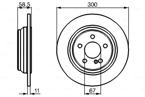 Гальмівний диск MERCEDES-BENZ S-CLASS, BOSCH (0986478472)