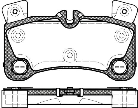 Комплект тормозных колодок для AUDI Q7, VW TOUAREG, PORSCHE CAYENNE, WOKING (P1246300) Комплект тормозных колодок для AUDI Q7, VW TOUAREG, PORSCHE CAYENNE, WOKING (P1246300)