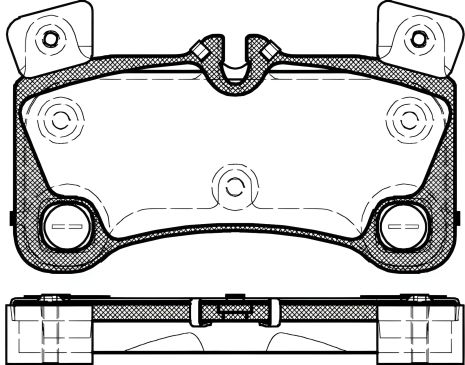 Тормозные колодки для AUDI Q7, VW TOUAREG, дисковый тормоз, REMSA (134600)