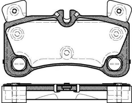 Комплект тормозных колодок AUDI Q7, VW TOUAREG, PORSCHE CAYENNE, WOKING (P1246300)