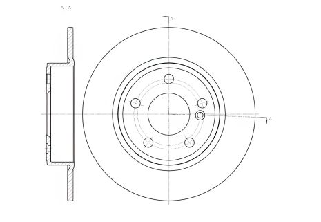 Тормозной диск для MERCEDES-BENZ A-CLASS, REMSA (6146500) Тормозной диск для MERCEDES-BENZ A-CLASS, REMSA (6146500)