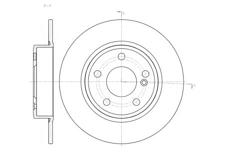 Тормозной диск для MERCEDES-BENZ A-CLASS, REMSA (6146500) Тормозной диск для MERCEDES-BENZ A-CLASS, REMSA (6146500)