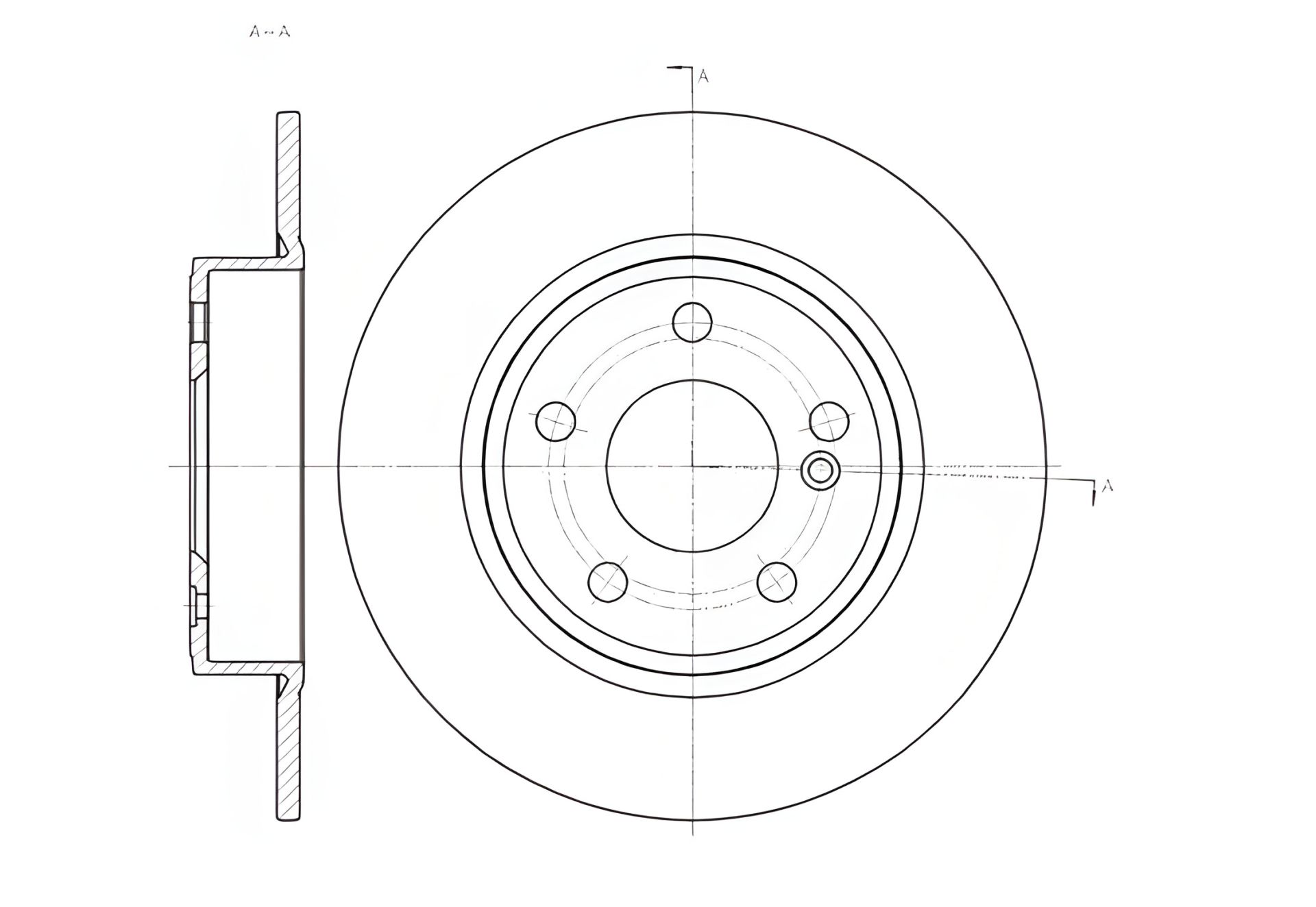 Тормозной диск для MERCEDES-BENZ A-CLASS, REMSA (6146500) Тормозной диск для MERCEDES-BENZ A-CLASS, REMSA (6146500)