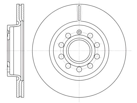Тормозной диск для SEAT ALTEA, AUDI A3, REMSA (664710)