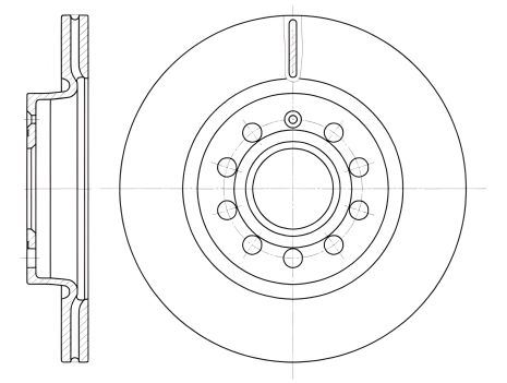 Тормозной диск для SEAT ALTEA, AUDI A3, REMSA (664710)