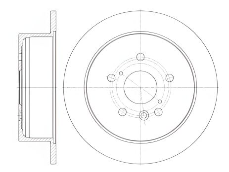 Гальмівний диск TOYOTA HIGHLANDER, LEXUS RX, REMSA (691100)