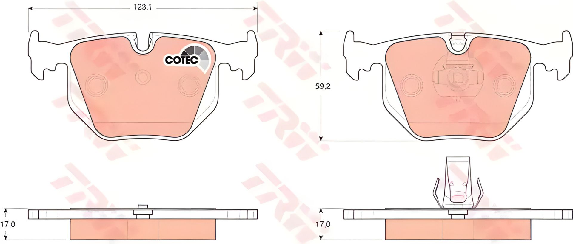Гальмівні колодки для дискового гальма ALPINA ROADSTER, BMW X3, TRW (GDB1530) Гальмівні колодки для дискового гальма ALPINA ROADSTER, BMW X3, TRW (GDB1530)