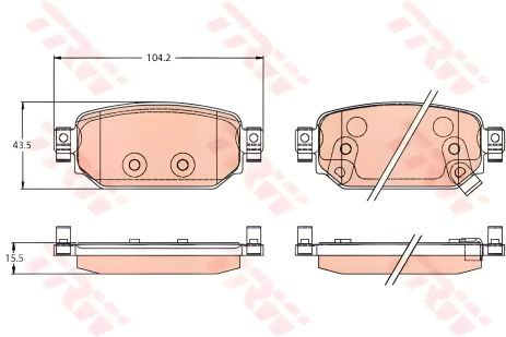 Комплект тормозных колодок для MAZDA 3, TRW (GDB2172)