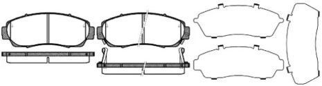 Комплект гальмівних колодок, дискове гальмо CHANGAN CS75, HONDA CROSSTOUR, REMSA (117112) Комплект гальмівних колодок, дискове гальмо CHANGAN CS75, HONDA CROSSTOUR, REMSA (117112)